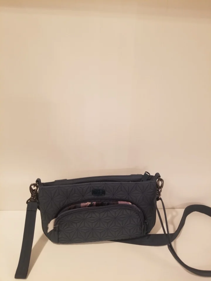 Woman wearing a black dress